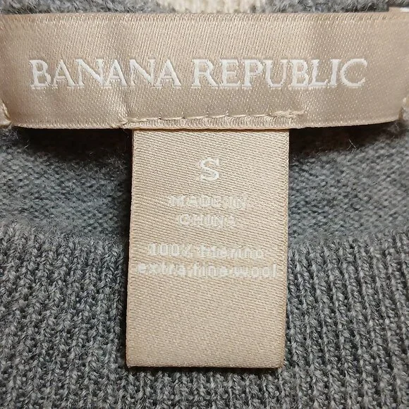 BANANA REPUBLIC Merino Wool Crew Neck Sweater S - EUC - Picture 7 of 7
